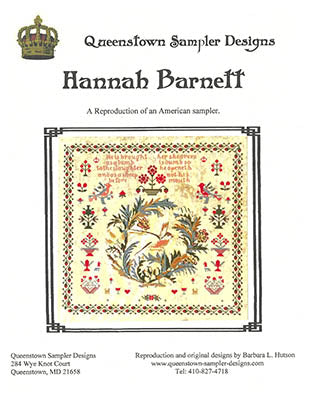 Queenstown Sampler Designs - Hannah Barnett c.1850
