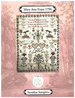 Sassafras Samplers - Mary Anne Frane 1796