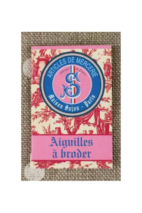 Sajou Pink Toile de jouy Booklet - N°26 Embroidery Needles