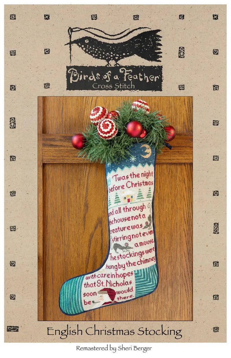 Birds of a Feather - English Christmas Stocking – thestitchersmerchant Birds of a Feather - English Christmas Stocking – thestitchersmerchant