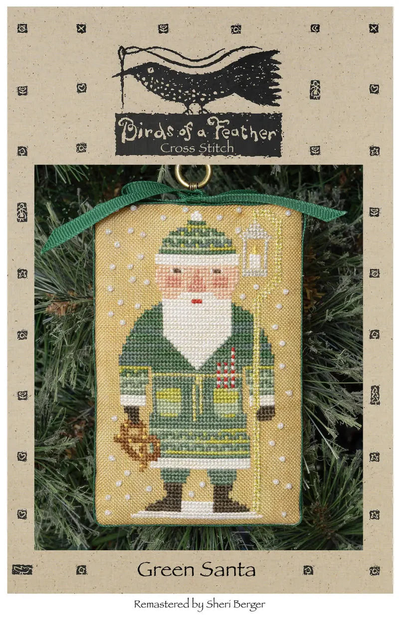 Birds of a Feather - Green Santa – thestitchersmerchant