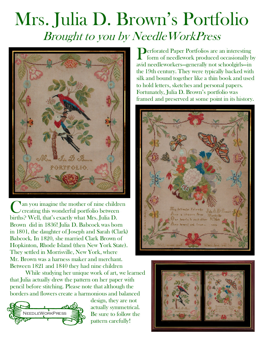 NeedleWork Press - Mrs. Julia D. Brown's Portfolio