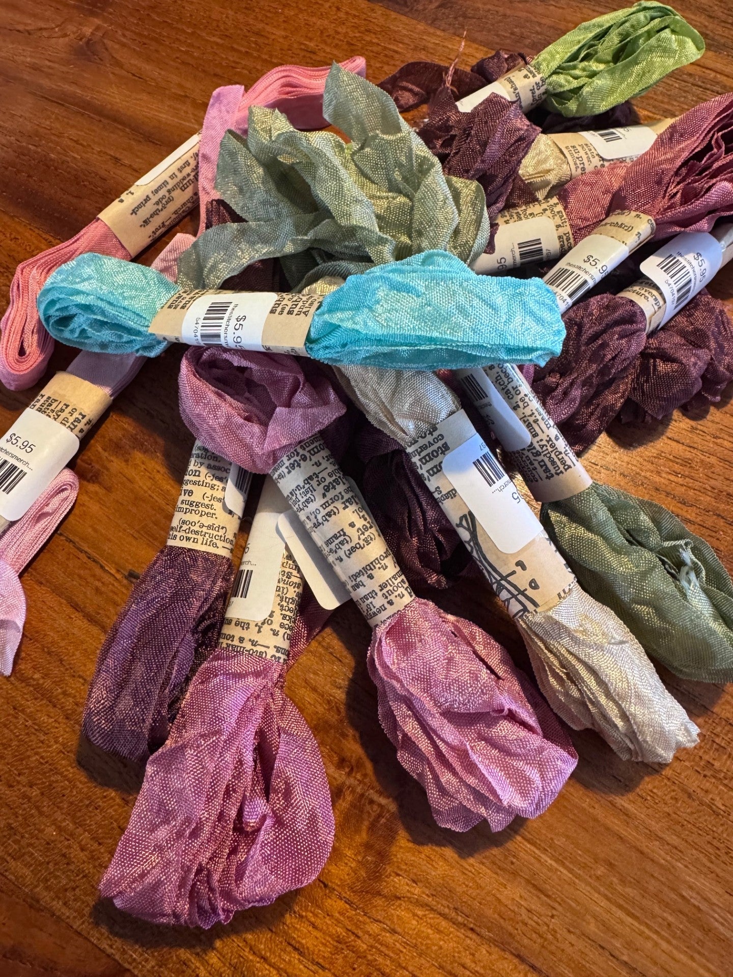Hand Dyed Ribbons Rayon Non Colorfast - Retreat