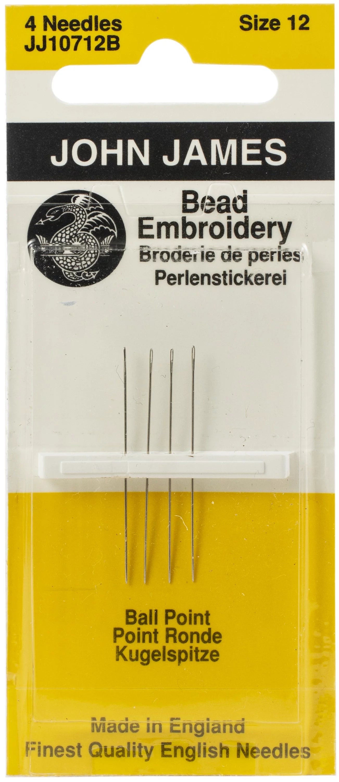 John James Bead Embroidery Ball Point Size 12
