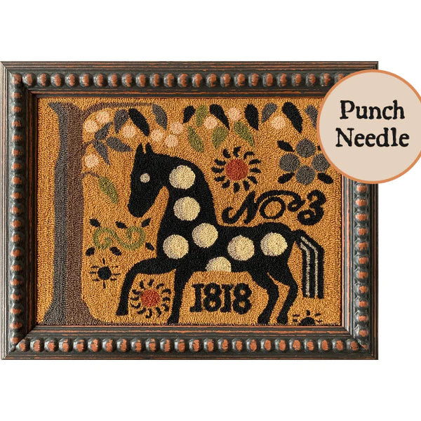 Carriage House Samplings- Spot the Horse PUNCH NEEDLE