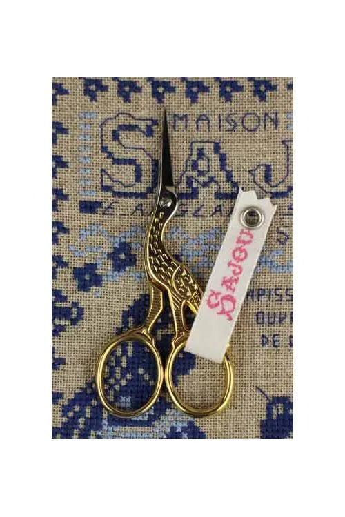 Sajou Stork Gilded Small Embroidery Scissors