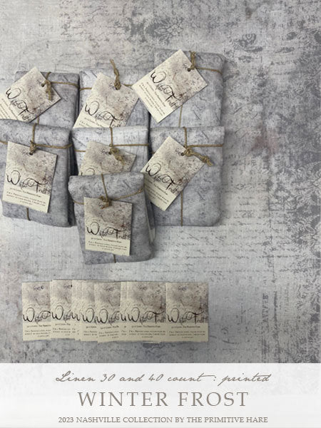 36 Count Winter Frost Printed linen by The Primitive Hare