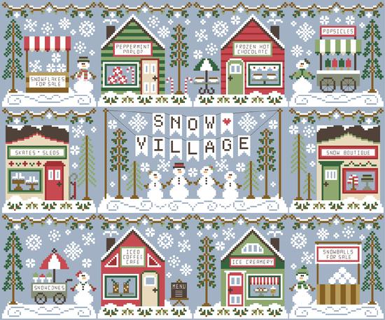 Country Cottage Needleworks - Snow Village: Snow Cone Cart