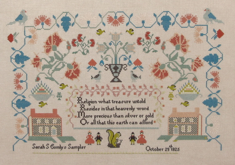 Queenstown Sampler Designs - Sarah Comly 1825