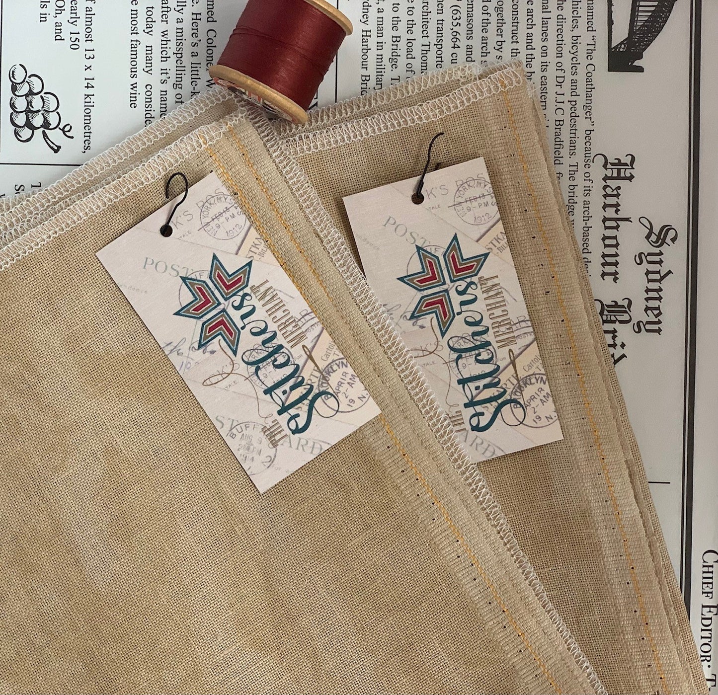 40 Count Vintage Country Mocha Newcastle Linen