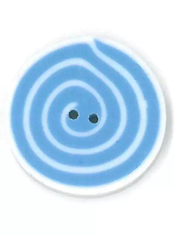 Just Another Button Company Small Swirl Pinwheel Blue