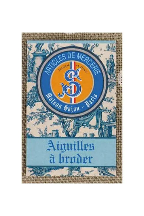Sajou Blue Toile de jouy Booklet - N°28 Embroidery Needles