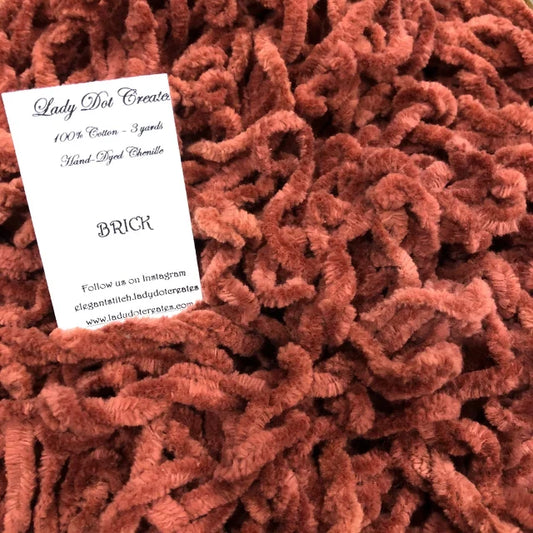 Lady Dot Creates - Brick Cotton Chenille Trim 3 yds