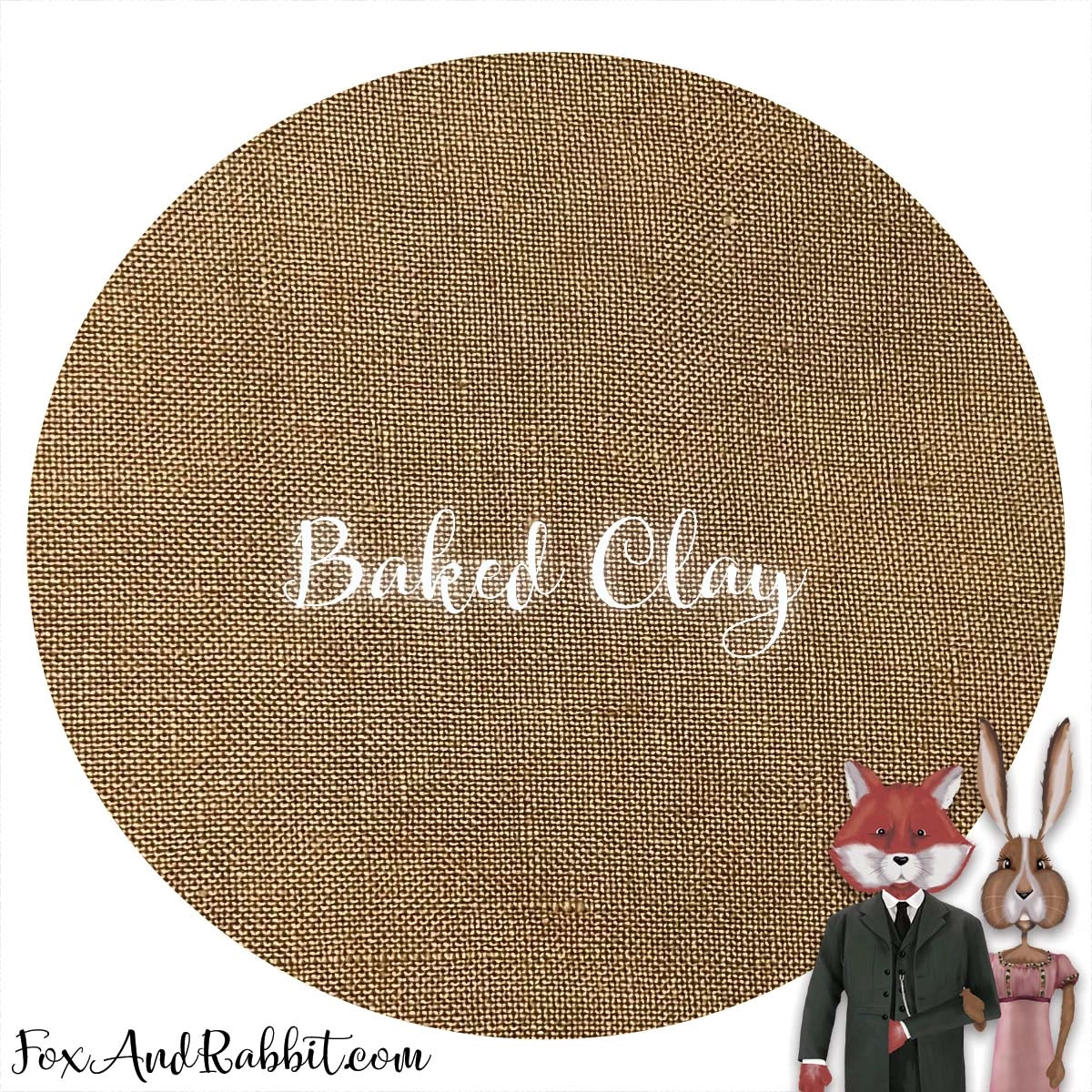 20 Count Aida Baked Clay Fox and Rabbit