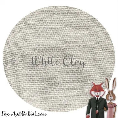 32 Count White Clay Fox and Rabbit