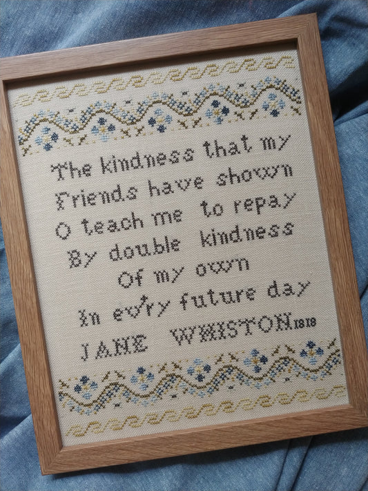 Mojo Stitches - On Kindness: Jane Whiston 1818