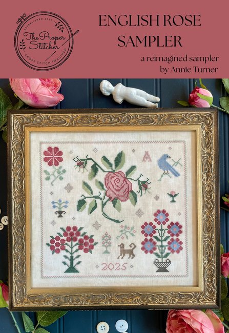 The Proper Stitcher - English Rose Sampler