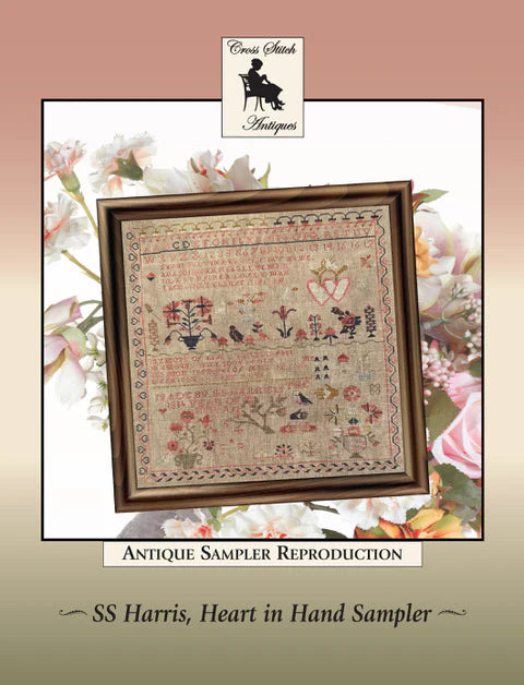 Cross Stitch Antiques - SS Harris, Heart in Hand Sampler