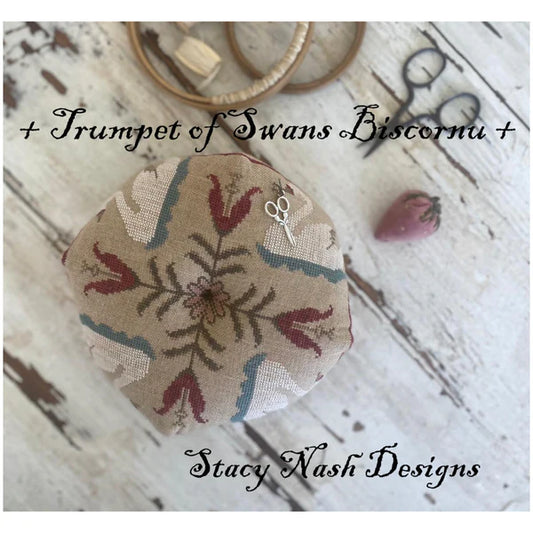 Stacy Nash Designs - Trumpet of Swans Biscornu