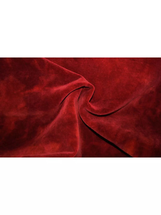 Fiddlestix Designs - Pomegranate Hand-dyed 100% Organic Cotton Velvet Fabric