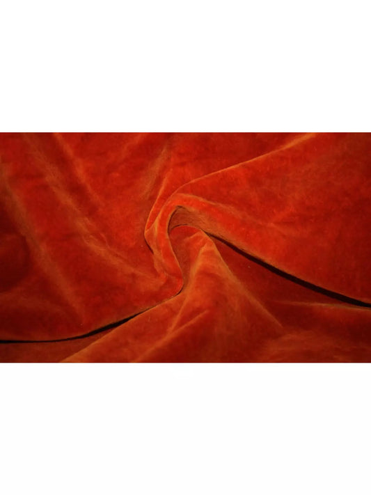 Fiddlestix Designs - Tangerine Hand-dyed 100% Organic Cotton Velvet Fabric