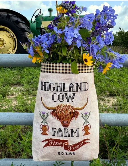 Carriage House Samplings - Highland Cow Feed Sack