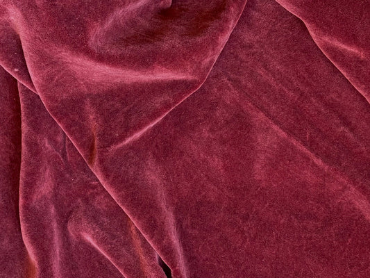 Fiddlestix Designs - Pomegranate Hand-dyed 100% Organic Cotton Velvet Fabric