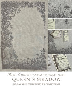 40 Count Queen's Meadow Printed linen by The Primitive Hare