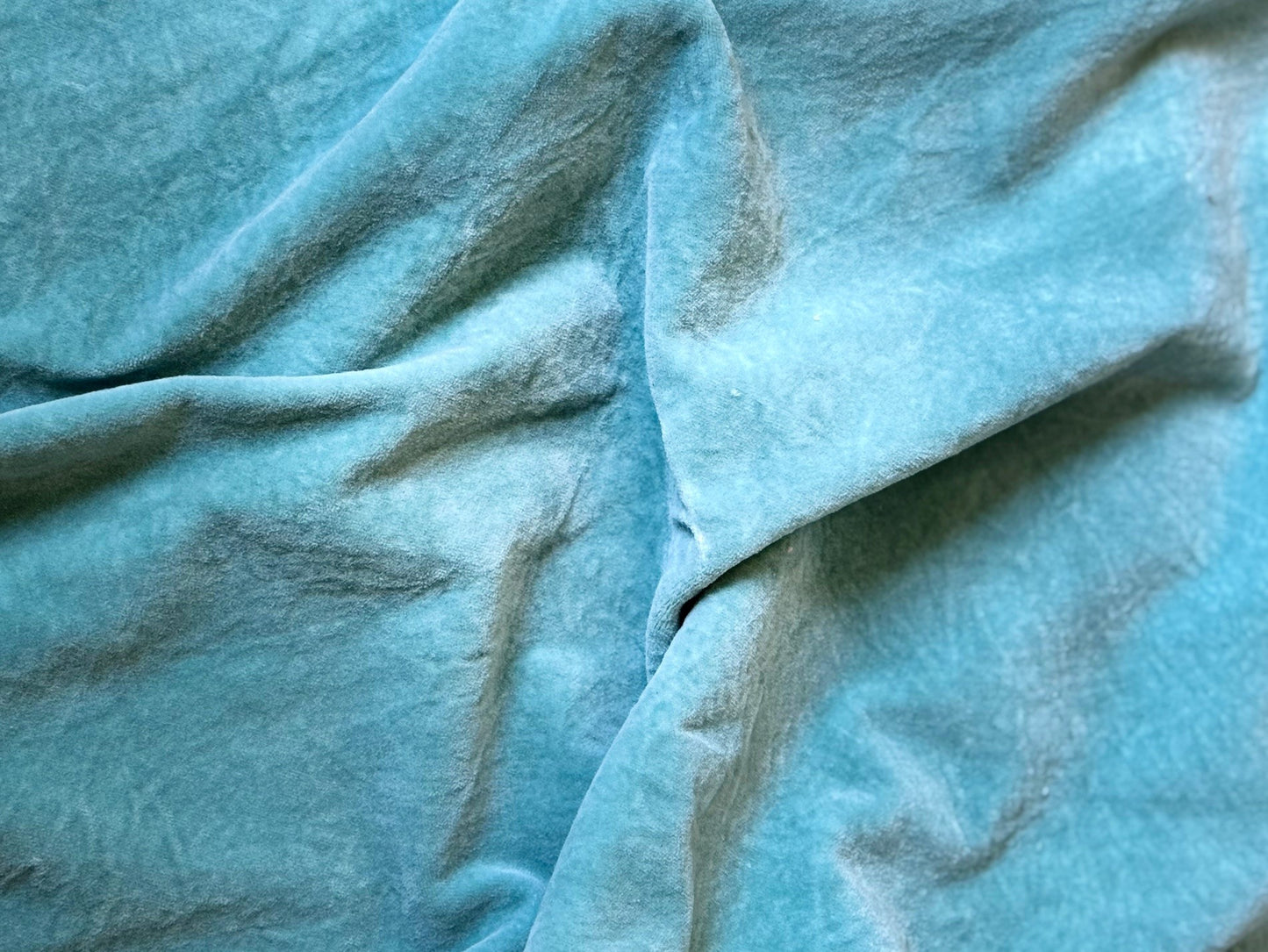 Fiddlestix Designs - Sea Glass Hand-dyed 100% Organic Cotton Velvet Fabric