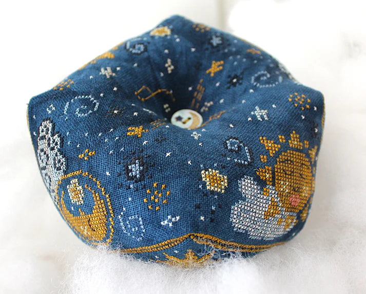 Cosford Rise Stitchery - Starry Starry Night Biscornu