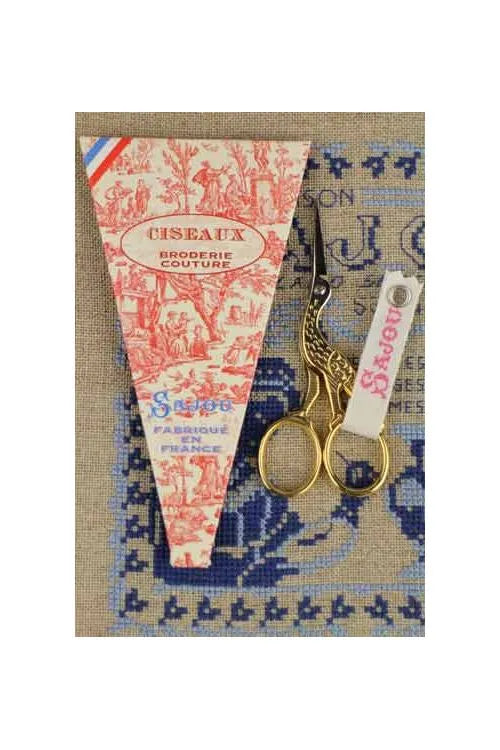 Sajou Stork Gilded Small Embroidery Scissors