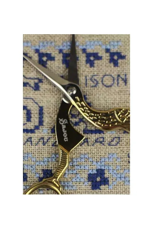 Sajou Stork Gilded Small Embroidery Scissors