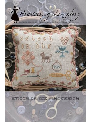 Heartstring Samplery - Stitch or Die Pincushion