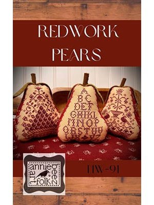 Annie Beez Folk Art - Redwork Pears