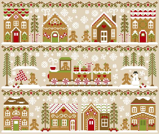 Country Cottage Needleworks - Gingerbread Village: Gingerbread Girl & Peppermint Tree