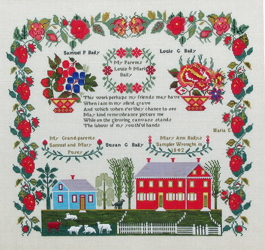 Queenstown Sampler Designs - Mary Ann Baily 1842