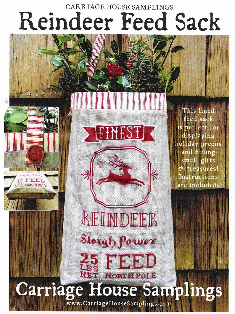 Carriage House Samplings - Reindeer Feed Sack