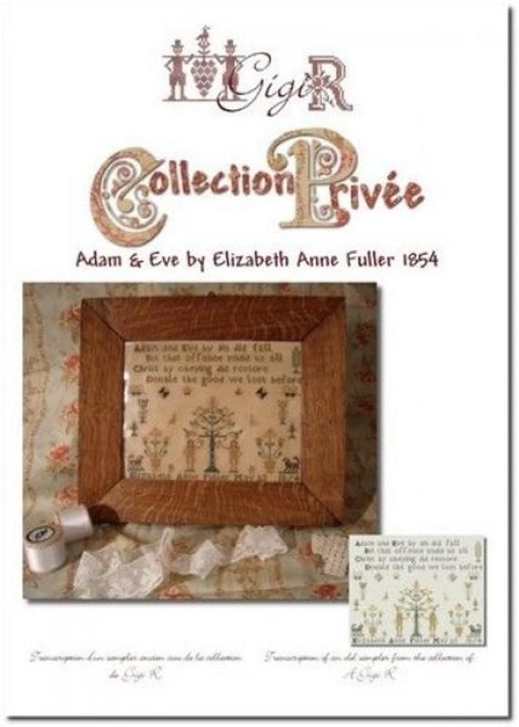 Gigi R - Adam and Eve Sampler by Elizabeth Anne Fuller 1854