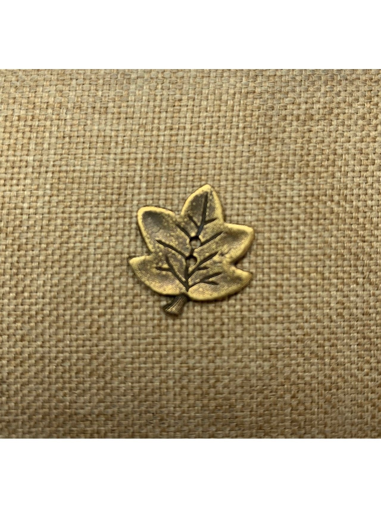 Homespun Elegance Olde Brass Buttons - Leaf