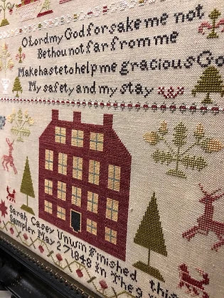 Chessie & Me - Sarah Casey Unwin 1848 Sampler