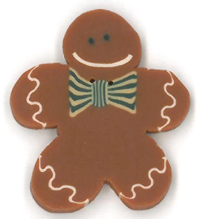 Just Another Button Company 4457.L Gingerbread Boy and Snowman