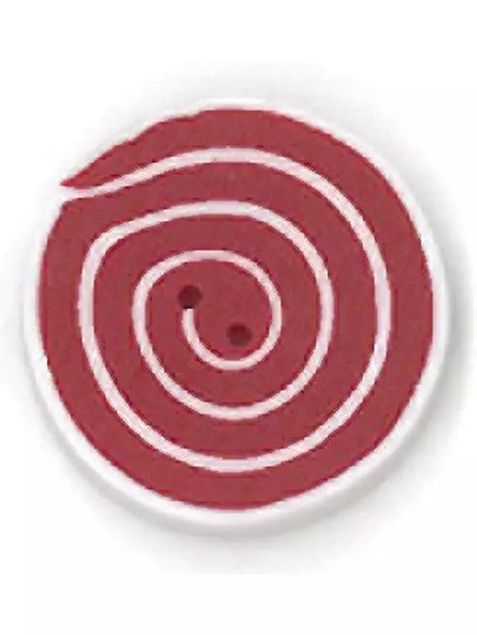 Just Another Button Company Small Swirl Pinwheel Red
