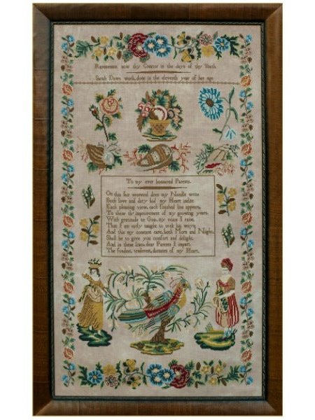 Hands Across The Sea Samplers - Sarah Daws circa 1840