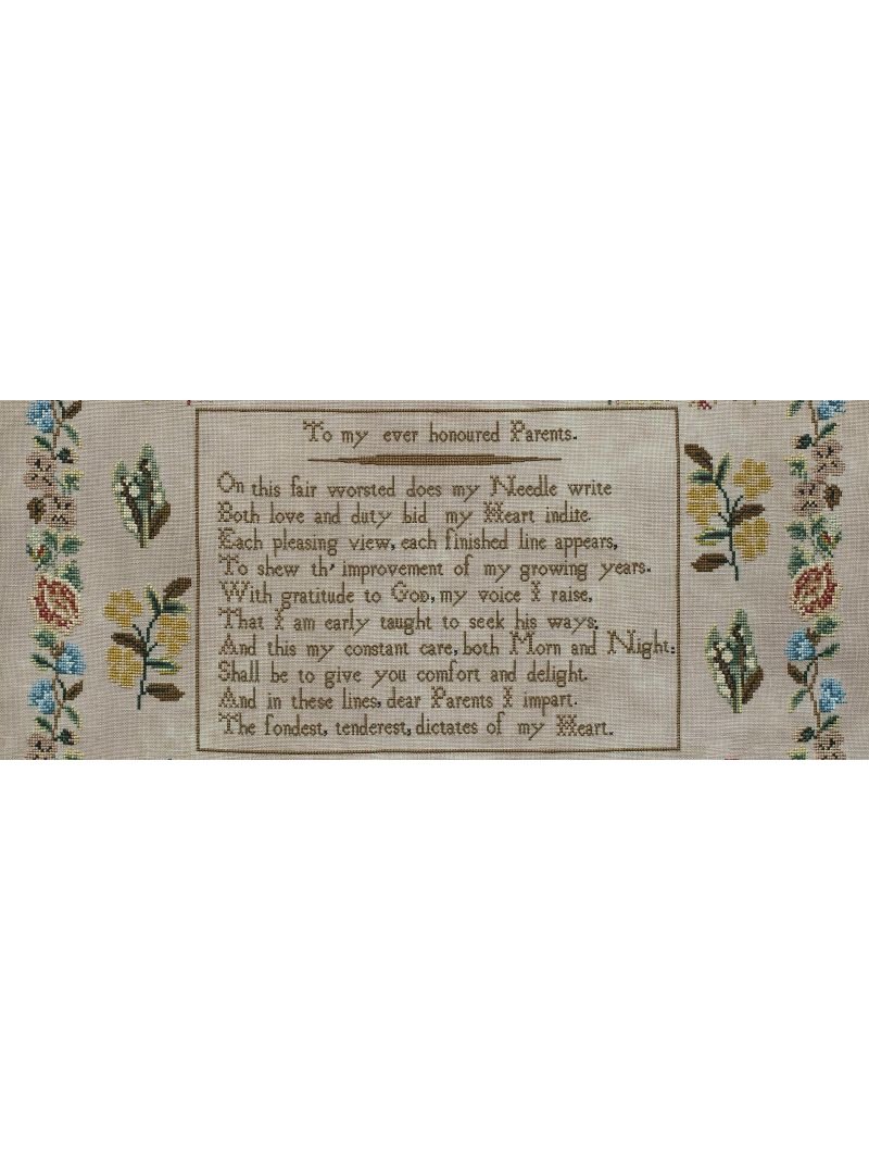 Hands Across The Sea Samplers - Sarah Daws circa 1840