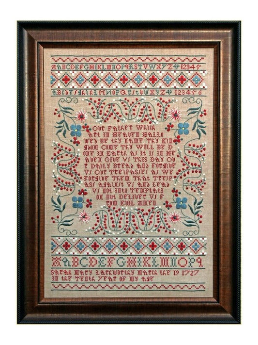 Hands Across The Sea Samplers - Sarah Mary Larkworthy 1727